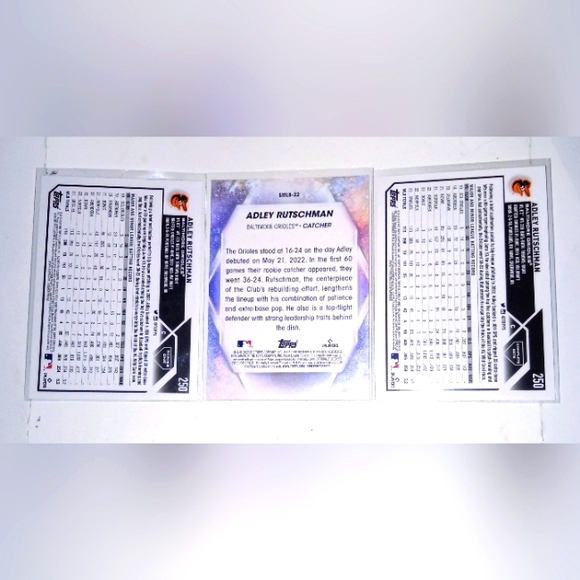 Adley Rutschman Rookie Cards Topps 2023 Series One #250 + Complete Series #250 - Picture 2 of 2